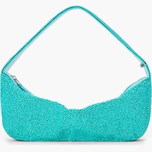 NWT STAUD Teal Demy Convertible Beaded Shoulder Bag